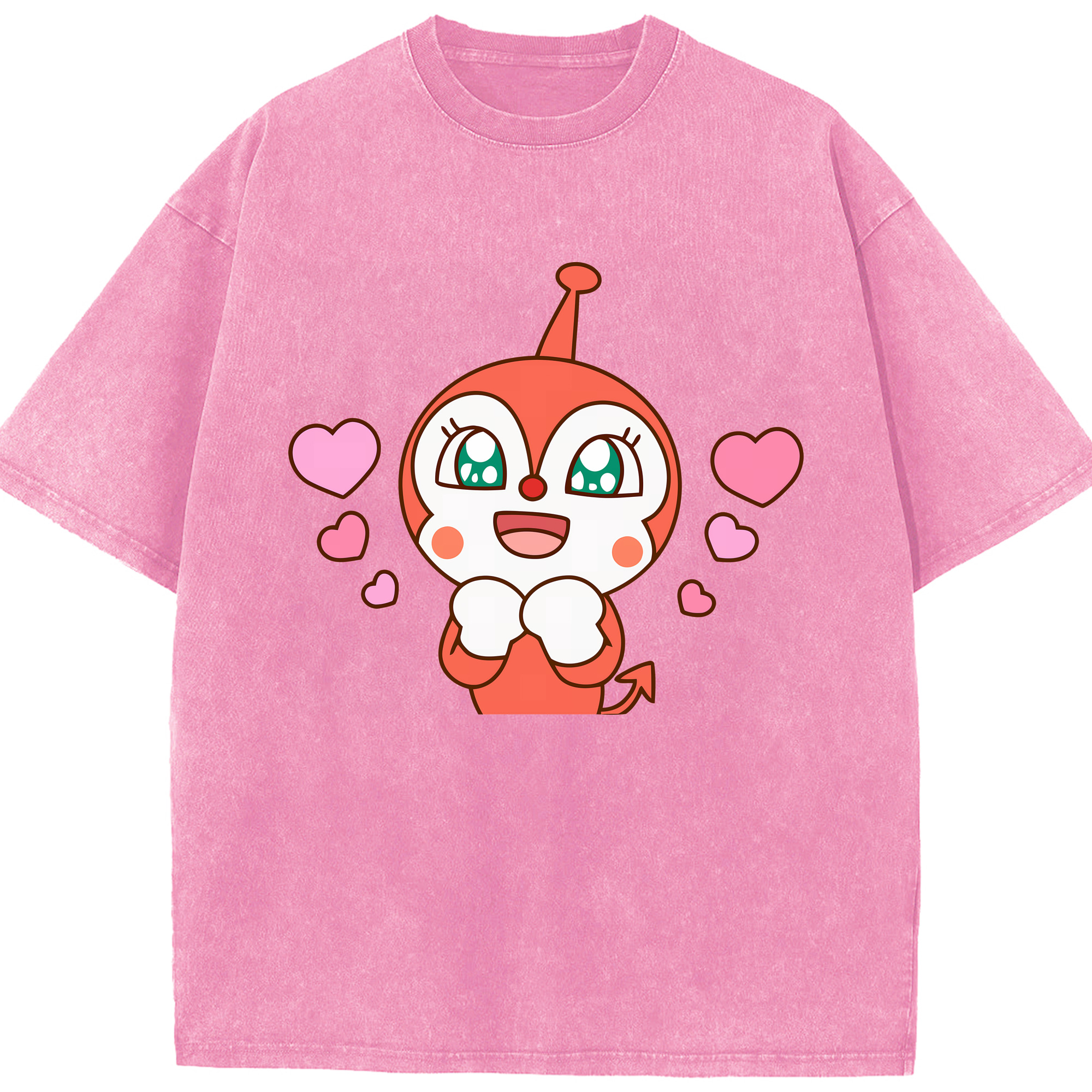 （画像用） アンパンマン Anpanman 綿100% ヴィンテージ風 半袖Tシャツ（フロントプリント）